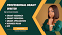 write on grant writing, business plan and grant proposal