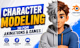 do 3d character modeling in blender