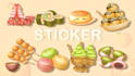 create sticker and illustration food, travel, others