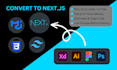 convert figma to next js, PSD to HTML, xd to next js with material ui