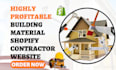 design building material shopify real estate store property contractor website
