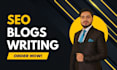 write professional SEO optimized blogs and articles