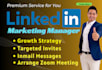 manage your linkedin profile send message, inmail , followup, zoom meeting