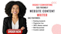 do website copywriting, SEO website content, german article, and blog writing