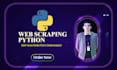 do web scraping, website scraping by using python