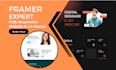 design modern and responsive framer website, figma to framer