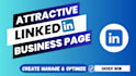 create and setup attractive linkedin business page