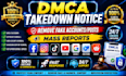 takedown harassing remove copyright mass report facebook instagram youtube dmca