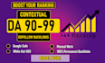 create da 90 high quality contextual SEO dofollow high authority backlinks