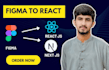 convert figma to react js next js website design with tailwind css