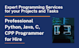 do python java, c, cpp programmer for code development projects, and tasks
