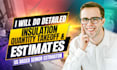 do insulation quantity material takeoff and estimate