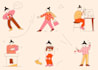 do line style illustration in vector work