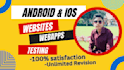 qa test usability manual functionality of your website app and review