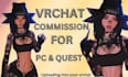 create custom vrchat avatar, 3d character, vrc avatar, vr avatar, vtuber avatar