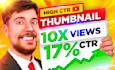 design high CTR youtube thumbnails to boost your views