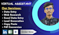 do excel data entry, web research, copy paste, pdf to excel, email find