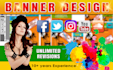 design facebook covers, banner ads, headers