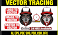 perfectly trace logo or image in vector