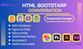 convert figma, PSD, xd, and sketch to responsive HTML,css3 bootstrap5