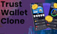 create wallet app, custom wallet app, trust wallet clone, crypto wallet app