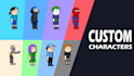 create custom stick figure version character animations