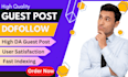 provide guest post with authority backlinks on high da sites
