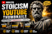 design eye catching youtube thumbnails for stoicism videos