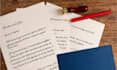 beautifully handwrite your letter with vintage stamp
