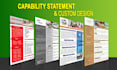 do professional, government,  capability statement design