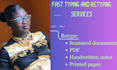 do professional fast typing and retyping of pages