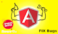 do quick bugs fixes in angular, primeng, material UI