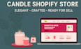 design profitable candle store candle website candle shopify dropshipping store