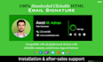 create animated, modern clickable HTML email signature for outlook, gmail, apple