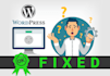 fix any wordpress error on your site