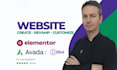 redesign create wordpress website with avada, divi or elementor pro