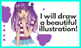 draw a painterly anime illustration