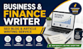 write SEO business, finance and investing articles