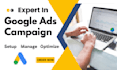 setup management and optimization google ads ppc campaign