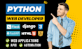 develop your web applications and apis using python django, flask, and fastapi