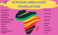 expertly translate english into african languages