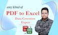 convert PDF to excel, scan pages to excel, google sheet