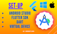 fully setup android studio in your system, pc