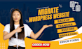 move, transfer, backup, migrate your wordpress website to new domain or hosting
