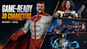 create unity ready 3d character models as a blender expert