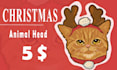 draw your pets  head for christmas
