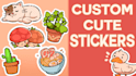 create custom cute stickers