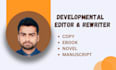 developmental rewrite, copy or line edit and proofread novel script book content