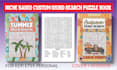 custom word search puzzles book for amazon KDP puzzles with solutions