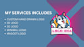 create professional mascot minimalistic 2d 3d logo design